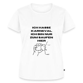 Saufen | Party | Saufen | Lustig | Karneval - Frauen Premium Bio T-Shirt - Weiß - Vorne - AI Model Female 172 dark (172cm)