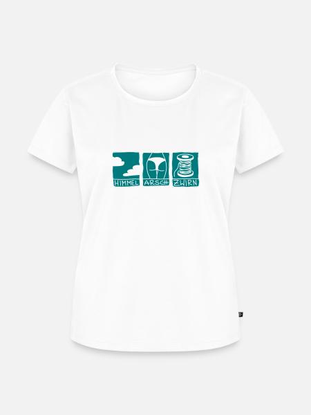 himmel, arsch und zwirn - Frauen Premium Bio T-Shirt - Weiß