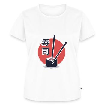 Food Japan Logo - Frauen Premium Bio T-Shirt - Weiß - Vorne - AI Model Female 172 dark (172cm)