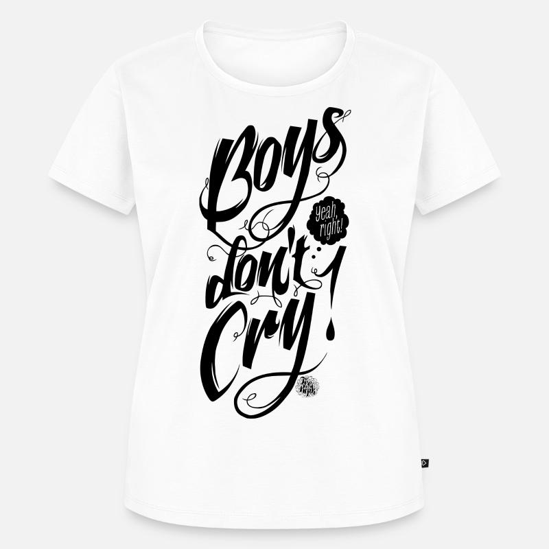 boys whose cry black - Women's Premium Organic T-shirt - white