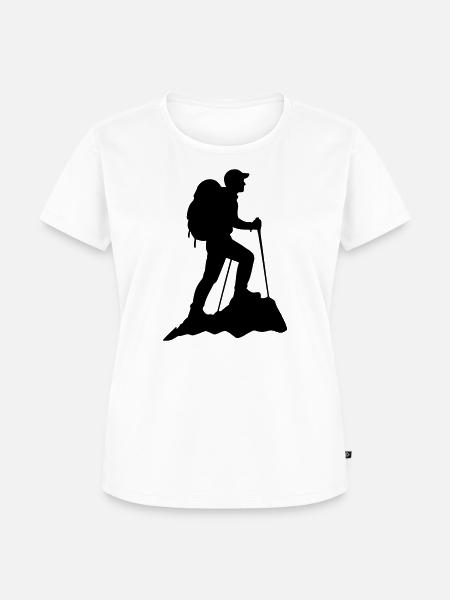 Wandern Hicking - Frauen Premium Bio T-Shirt - Weiß