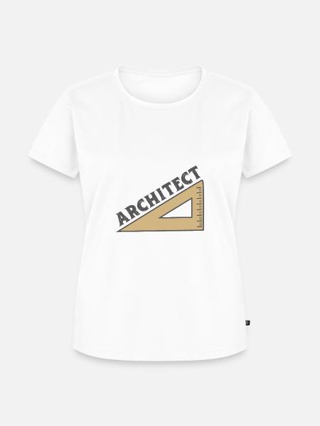 Geodreieck Architect - Frauen Premium Bio T-Shirt - Weiß