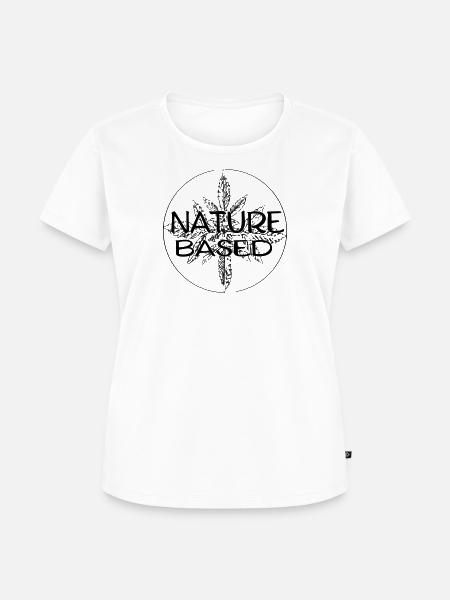 Nature based Hanfpflanze - Frauen Premium Bio T-Shirt - Weiß