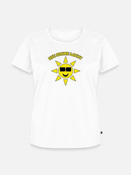 Die Sonne Lacht - Frauen Premium Bio T-Shirt - Weiß