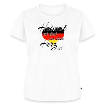 Deutschland - Heimat ist dort wo dein Herz ist - Frauen Premium Bio T-Shirt - Weiß - Vorne - AI Model Female 172 dark (172cm)
