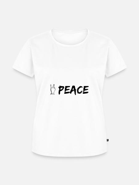 Friede - Frauen Premium Bio T-Shirt - Weiß