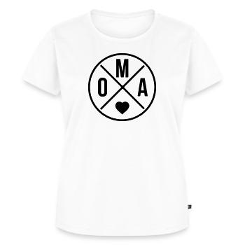 Oma mit Herz Omi Großmutter - Frauen Premium Bio T-Shirt - Weiß - Vorne - AI Model Female 172 dark (172cm)