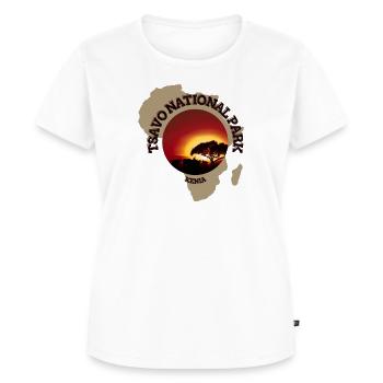 Parc national de Tsavo - T-shirt Premium bio Femme - blanc - Devant - AI Model Female 172 dark (172cm)