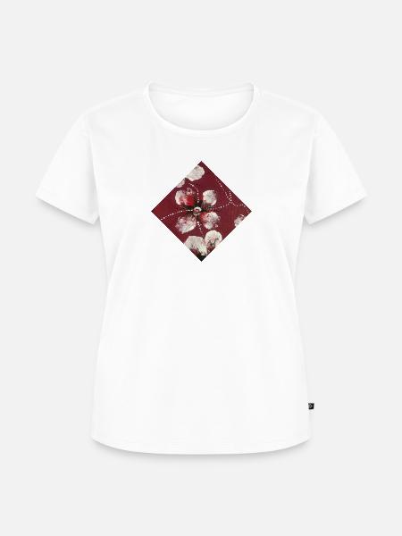 Dunkelrotes Design - Frauen Premium Bio T-Shirt - Weiß