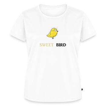 lieve vogel, lieve vogel, cadeau-idee - Vrouwen Premium Bio T-shirt - wit - Voor - AI Model Female 172 dark (172cm)
