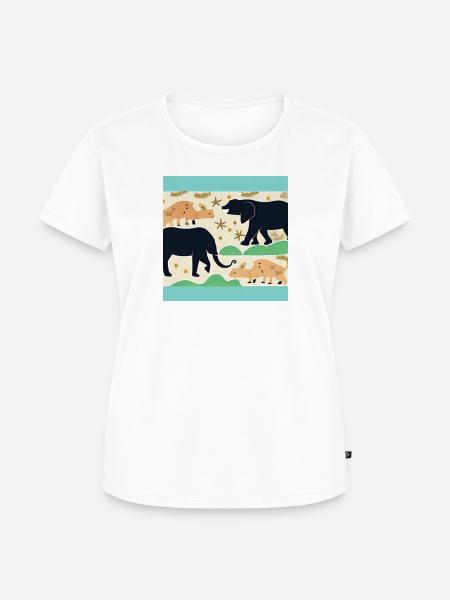 Dschungel Design - Frauen Premium Bio T-Shirt - Weiß