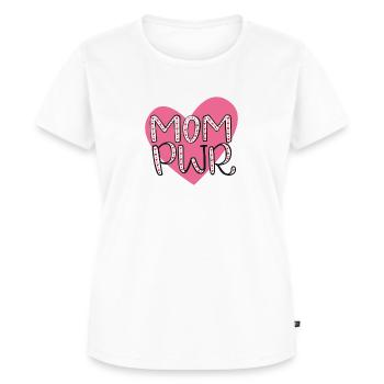 MOM PWR - Frauen Premium Bio T-Shirt - Weiß - Vorne - AI Model Female 172 dark (172cm)