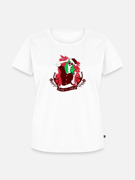 Weihnachts wunschzettel damen Weihnachtsmann - Frauen Premium Bio T-Shirt - Weiß