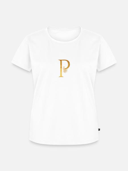 Anfangsbuchstabe P - Frauen Premium Bio T-Shirt - Weiß