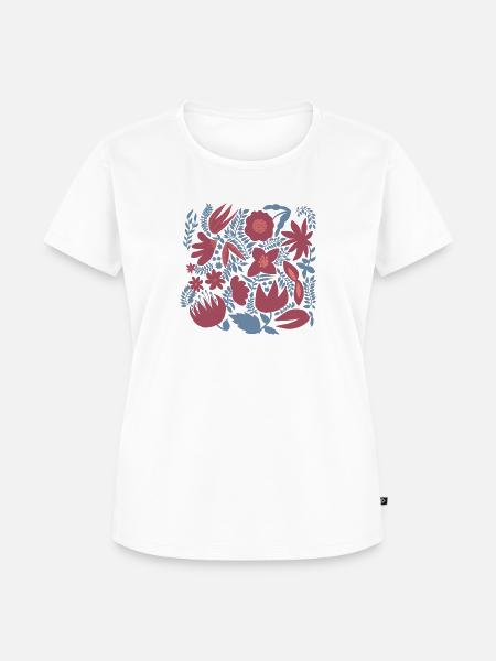 Wirf Blumen - Frauen Premium Bio T-Shirt - Weiß