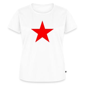 étoile rouge - T-shirt Premium bio Femme - blanc - Devant - AI Model Female 172 dark (172cm)