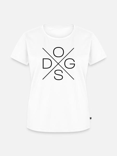 dogs cross - Frauen Premium Bio T-Shirt - Weiß