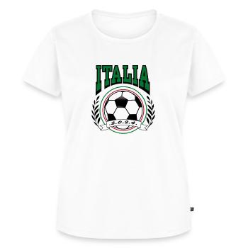 Fußball Italien Italia Calcio Football EM 2024 - Frauen Premium Bio T-Shirt - Weiß - Vorne - AI Model Female 172 dark (172cm)