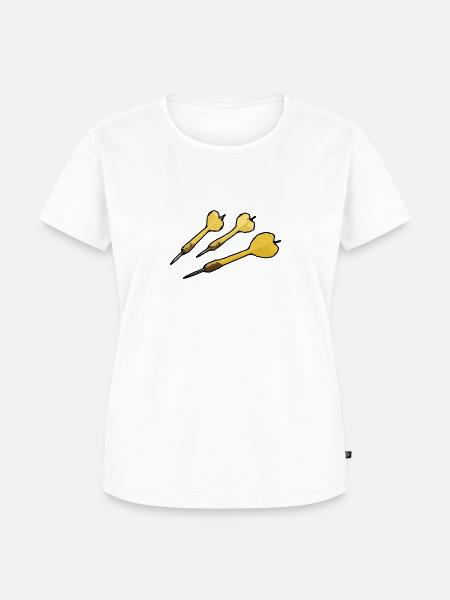 Dart Pfeil Dartpfeil - Frauen Premium Bio T-Shirt - Weiß