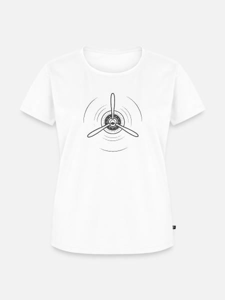 Propeller Pilot Piloten Flugzeug Geschenk - Frauen Premium Bio T-Shirt - Weiß