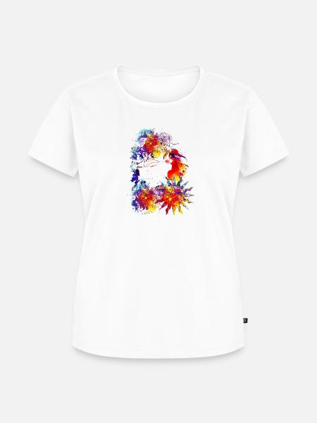 Bunter Mund - Frauen Premium Bio T-Shirt - Weiß
