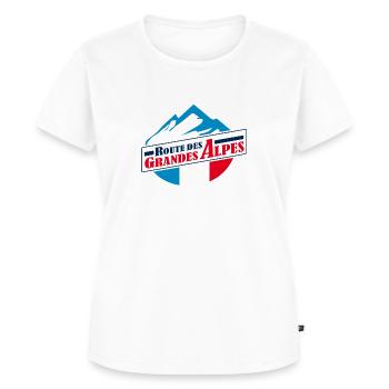 Route des Grandes Alpes 1 - Frauen Premium Bio T-Shirt - Weiß - Vorne - AI Model Female 172 dark (172cm)