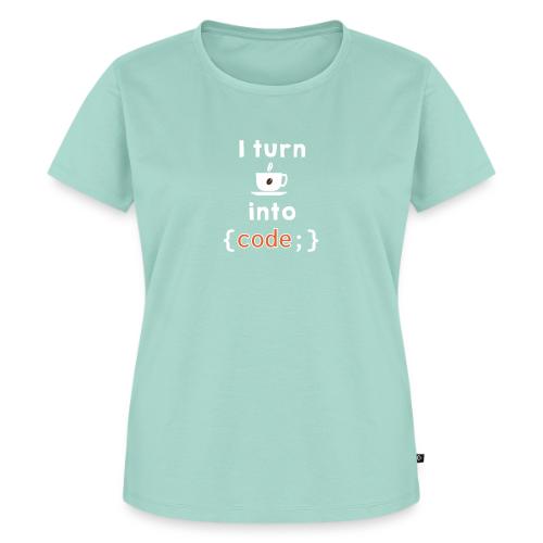 I turn coffee into code light - Women's Premium Organic T-shirt