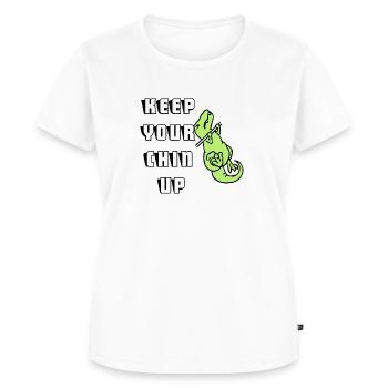 T Rex - Frauen Premium Bio T-Shirt - Weiß - Vorne - AI Model Female 172 dark (172cm)