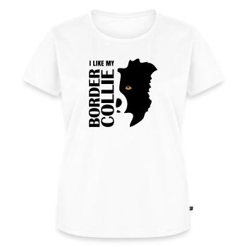 Border Collie - Frauen Premium Bio T-Shirt - Weiß - Vorne - AI Model Female 172 dark (172cm)