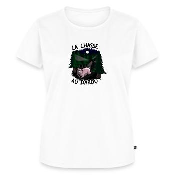 La Chasse au Darou - T-shirt Premium bio Femme - blanc - Devant - AI Model Female 172 dark (172cm)