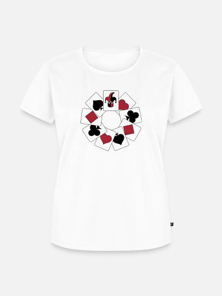 Poker karten - Frauen Premium Bio T-Shirt - Weiß