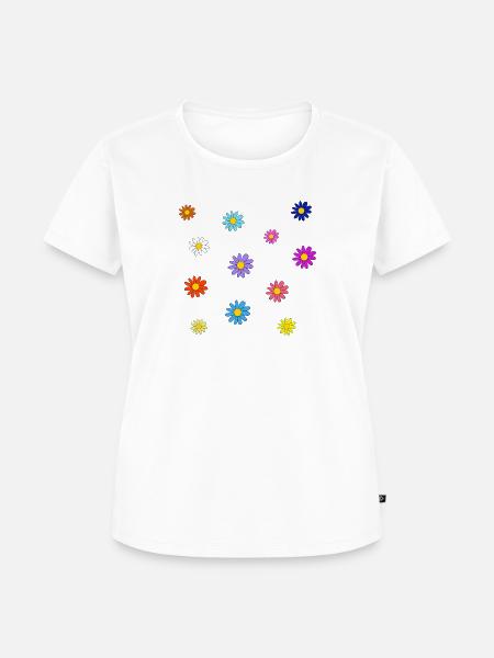 Bunte Blumenwiese - Frauen Premium Bio T-Shirt - 