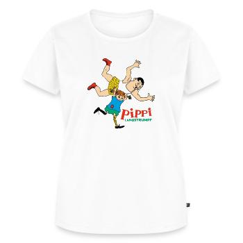 Pippi Langstrumpf Pippi Ist Stark - Frauen Premium Bio T-Shirt - Weiß - Vorne - AI Model Female 172 dark (172cm)