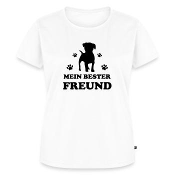 Mein bester freund Dog Hundeliebe Hund - Frauen Premium Bio T-Shirt - Weiß - Vorne - AI Model Female 172 dark (172cm)