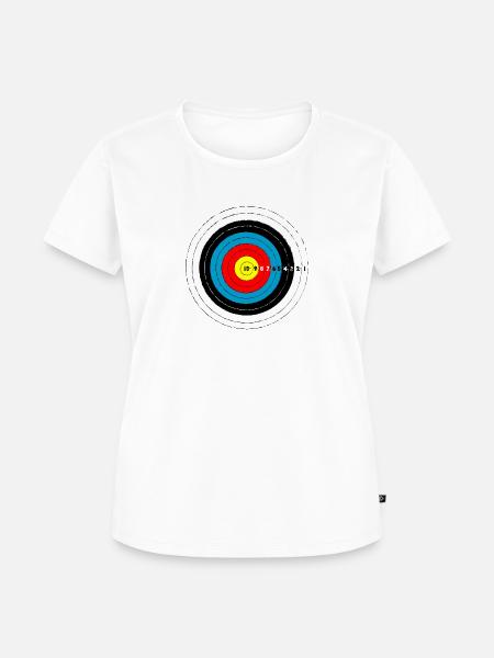 L.I.P Cible Arc - Frauen Premium Bio T-Shirt - Weiß