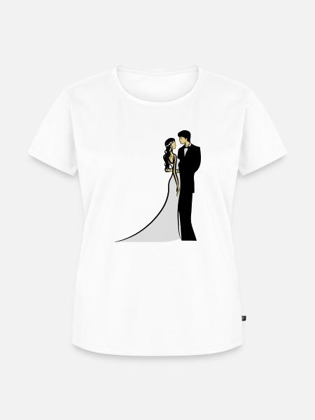 Heirat glücklich ehe - Frauen Premium Bio T-Shirt - Weiß