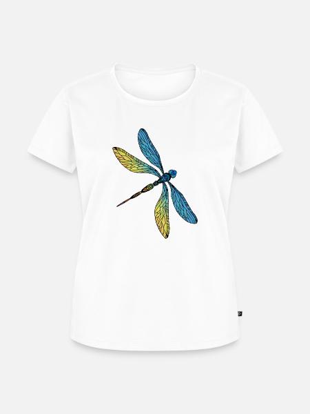 Libelle - Frauen Premium Bio T-Shirt - Weiß
