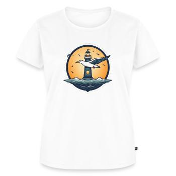 Auf hoher See - Frauen Premium Bio T-Shirt - Weiß - Vorne - AI Model Female 172 dark (172cm)