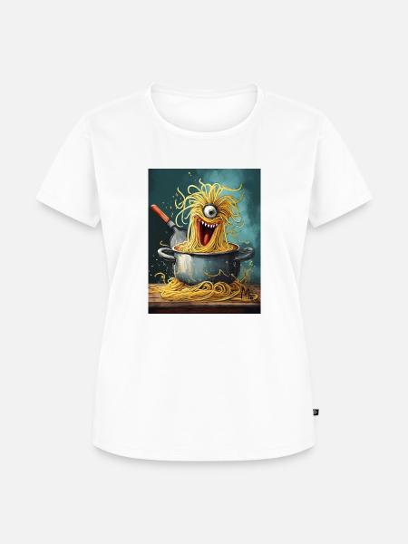 Spaghetti Monster - Frauen Premium Bio T-Shirt - Weiß