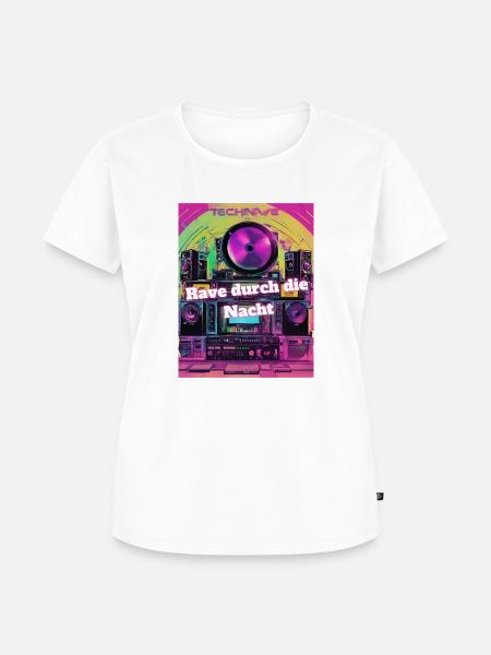 Rave durch die Nacht - Frauen Premium Bio T-Shirt - Weiß