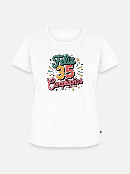 ¡Feliz 35 Cumpleaños! - Frauen Premium Bio T-Shirt - Weiß