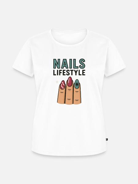 Nails Lifestyle - Frauen Premium Bio T-Shirt - Weiß