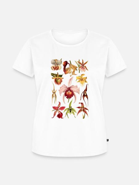 Orchideen - Frauen Premium Bio T-Shirt - Weiß