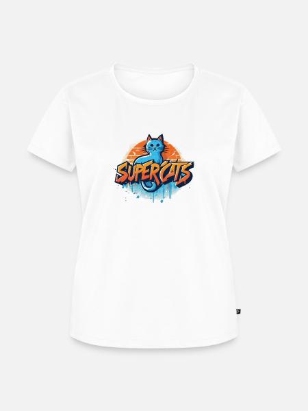 Supercats 6 Logo - Frauen Premium Bio T-Shirt - Weiß