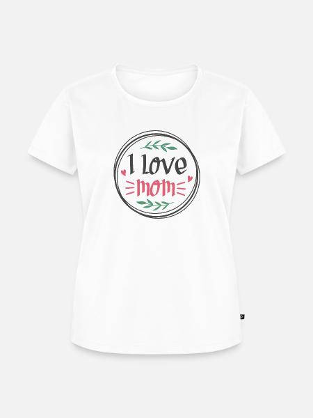 Ich liebe Mama - Frauen Premium Bio T-Shirt - Weiß