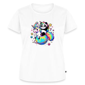 Unicorn and panda on the rainbow - Women's Premium Organic T-shirt - white - Front - AI Model Female 172 dark (172cm)