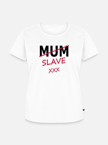 Mutter Sklave - Frauen Premium Bio T-Shirt - Weiß