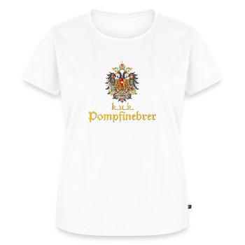 K.u.K. Pompfinebrer - Bestatter - Frauen Premium Bio T-Shirt - Weiß - Vorne - AI Model Female 172 dark (172cm)