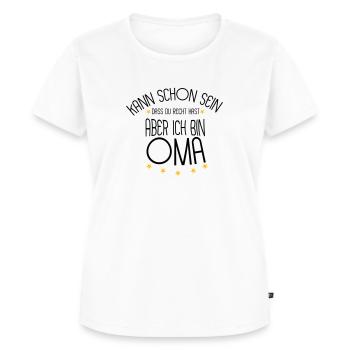 Oma - Frauen Premium Bio T-Shirt - Weiß - Vorne - AI Model Female 172 dark (172cm)