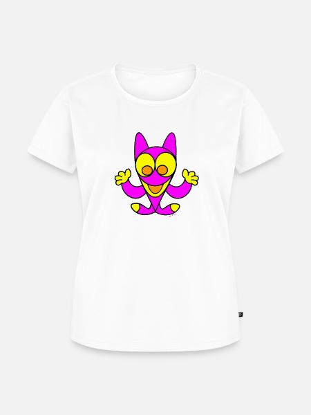 Funny cat - Frauen Premium Bio T-Shirt - Weiß